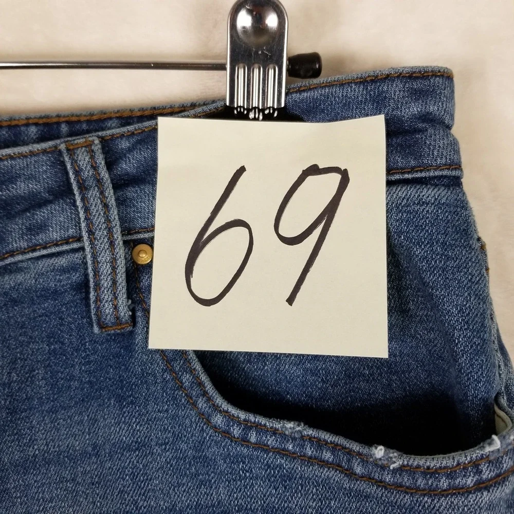 KUT from the Kloth Sienna Wide Leg Jeans Womens 10P Blue High Rise Cuffed Denim